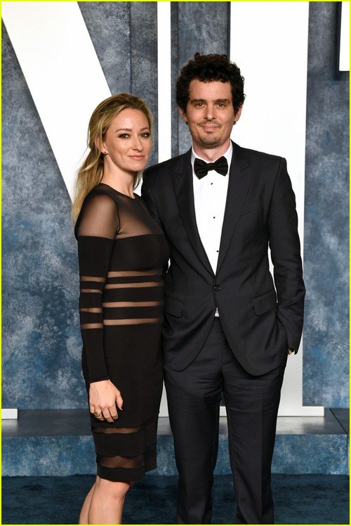 Damien Chazelle and Olivia Hamilton at the Vanity Fair Oscar Party 2023