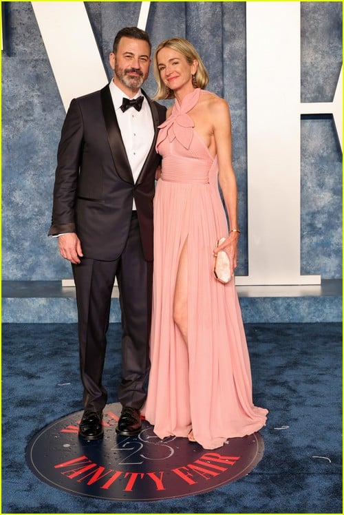 Jimmy Kimmel and wife Molly McNearney at the Vanity Fair Oscar Party 2023