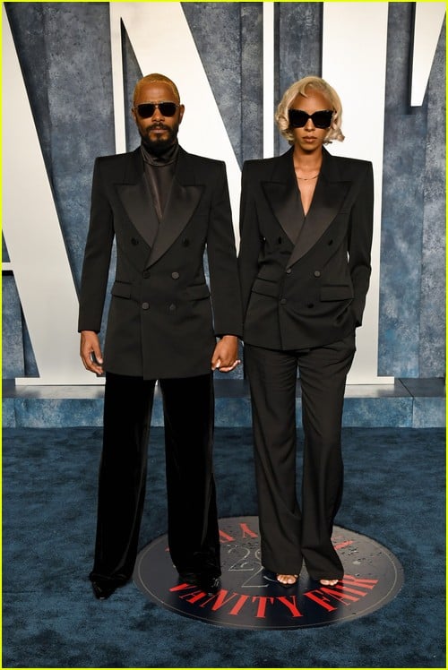 LaKeith Stanfield, Kasmere Trice at the Vanity Fair Oscar Party 2023