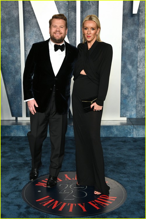 James Corden and Julia Carey at the Vanity Fair Oscar Party 2023