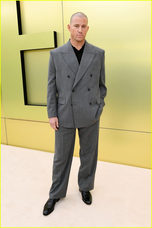 Channing Tatum at the Versace fashion show in Los Angeles