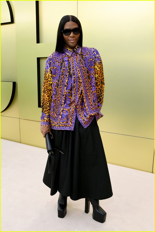 Law Roach at the Versace fashion show in Los Angeles