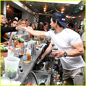 Mark Wahlberg Plays Bartender to Serve His Tequila Brand at Roadside Taco Event