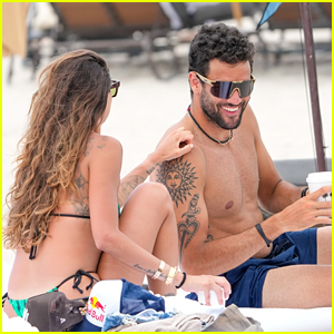 Tennis Star Matteo Berrettini & Girlfriend Melissa Satta Wrapped Up Miami Trip With a Beach Day!