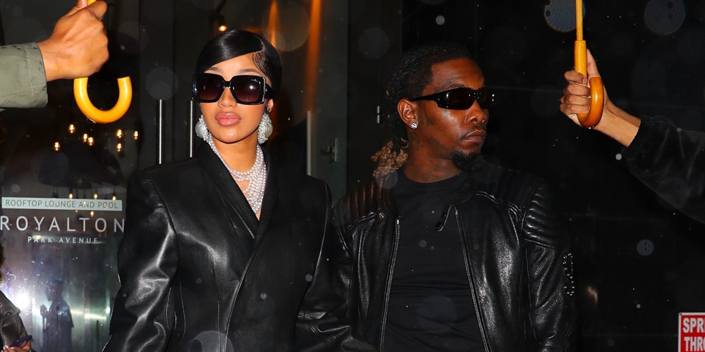 Cardi B Wears Heelless Shoes While Matching In Futuristic Outfits With Offset | Just Jared: Entertainment News and Celebrity Photos
