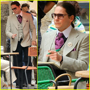 Daniel Bruhl Transform into Young Karl Lagerfeld While Filming Disney+ Series 'Kaiser Karl' in Italy