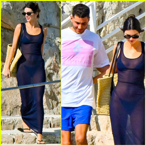 Kendall Jenner Wears Sheer Cover-Up Over Bikini to Lunch with BFF Fai Khadra in South of France