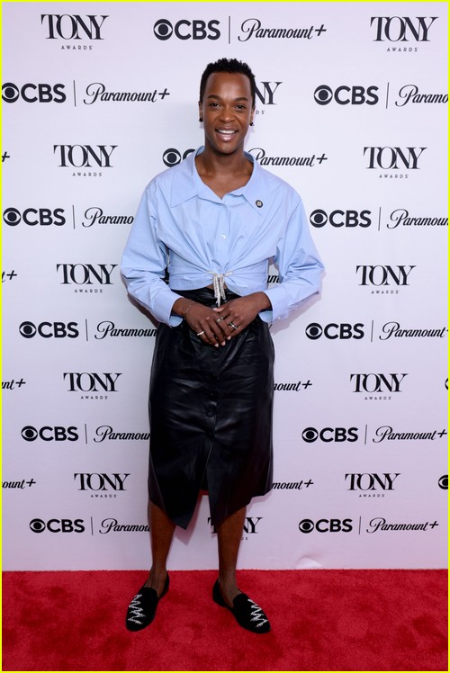 J Harrison Ghee at the Tony Nominees press event