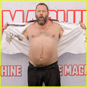 Bert Kreischer Rips Off His Shirt While Attending 'The Machine' Premiere in Los Angeles Alongside NFL Star Who Pretended to Be Jeffree Star's NFL Boo