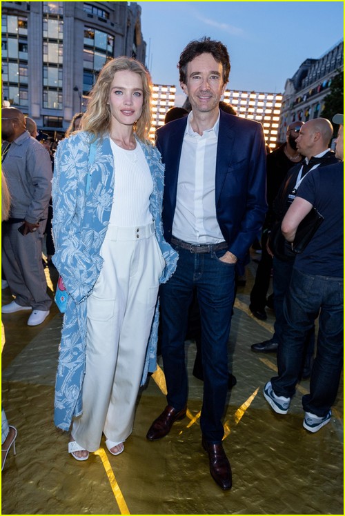 Natalia Vodianova and Antoine Arnault at the Louis Vuitton show