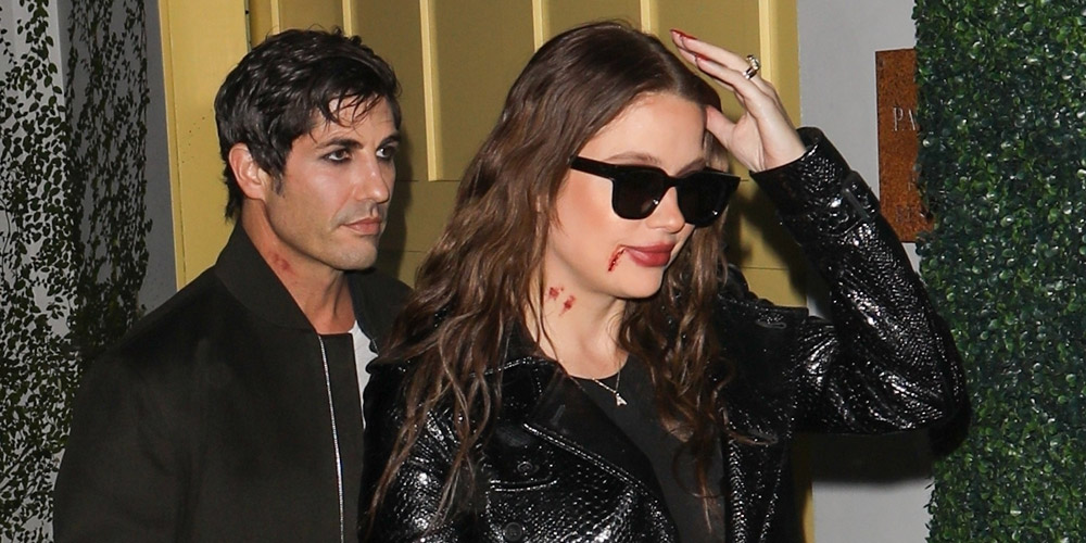 Pregnant Ashley Benson Attends a Halloween Party With Fiance Brandon Davis