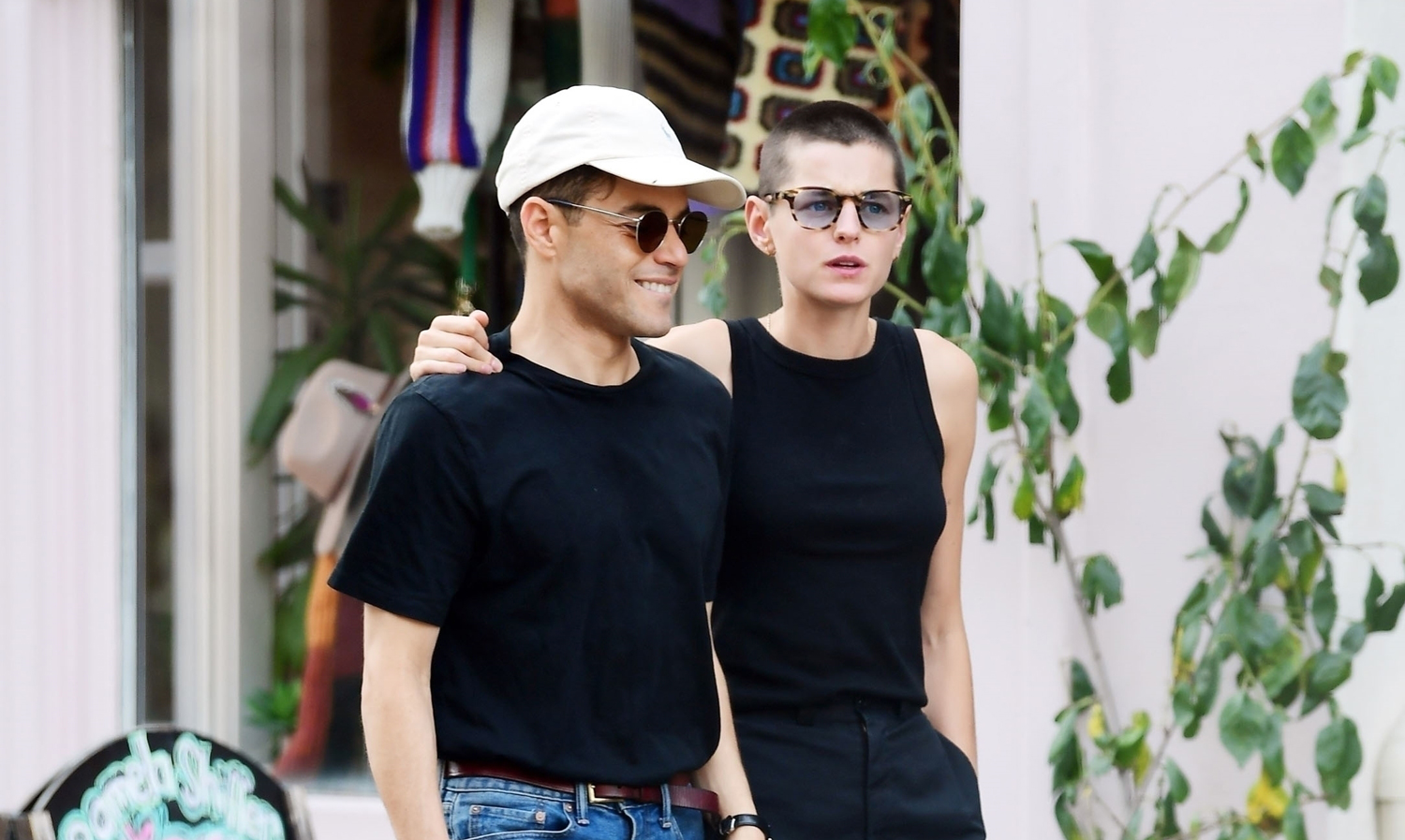 Rami Malek & Emma Corrin Hold Hands on Shopping Date in London