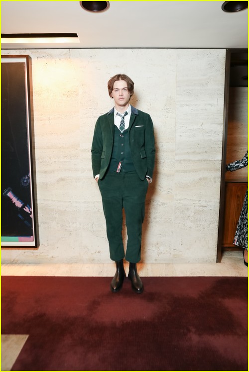 Christopher Briney at the Thom Browne party