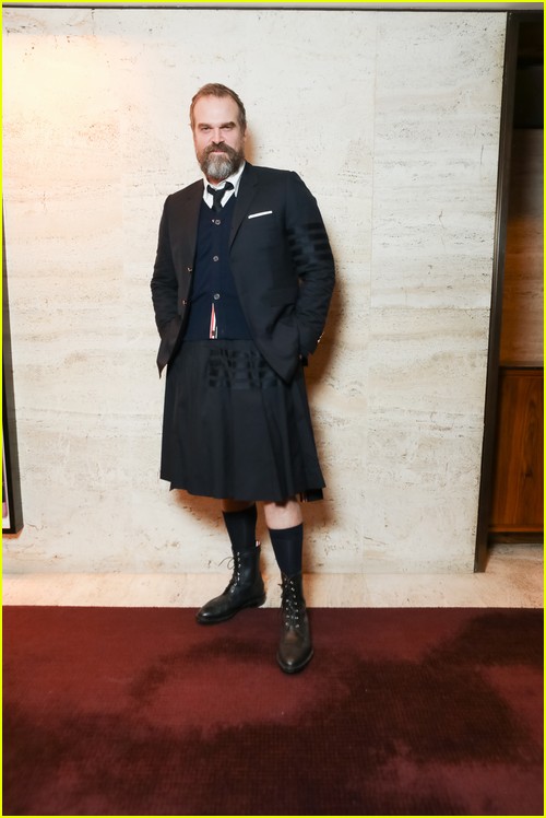 David Harbour at the Thom Browne party