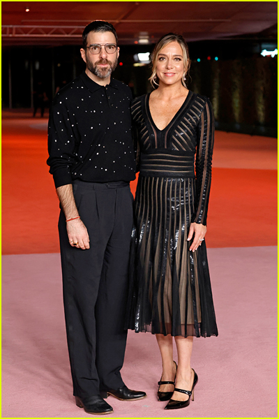 Zachary Quinto and Sian Heder at the Academy Museum Gala 2023