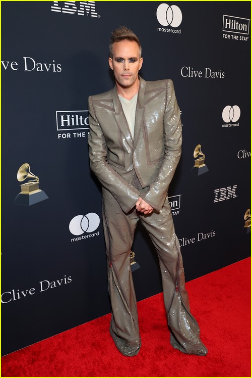 Justin Tranter at the Clive Davis Party
