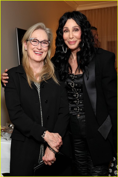 Meryl Streep and Cher at the Clive Davis Party