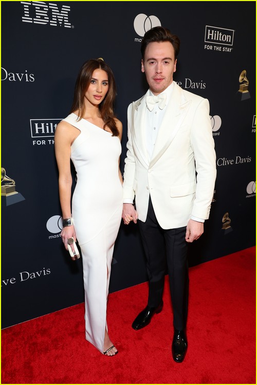 Erich Bergen and girlfriend Alexa Goodrow at the Clive Davis Party