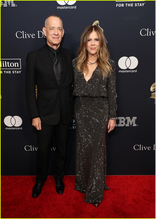 Tom Hanks and Rita Wilson at the Clive Davis Party
