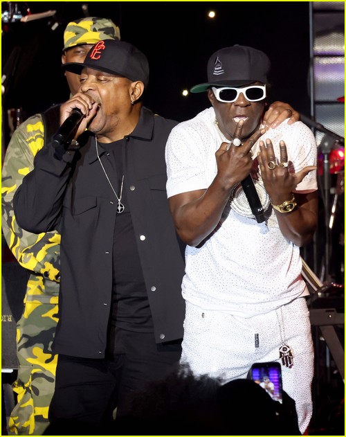 Public Enemy’s Chuck D and Flavor Flav at the Clive Davis Party