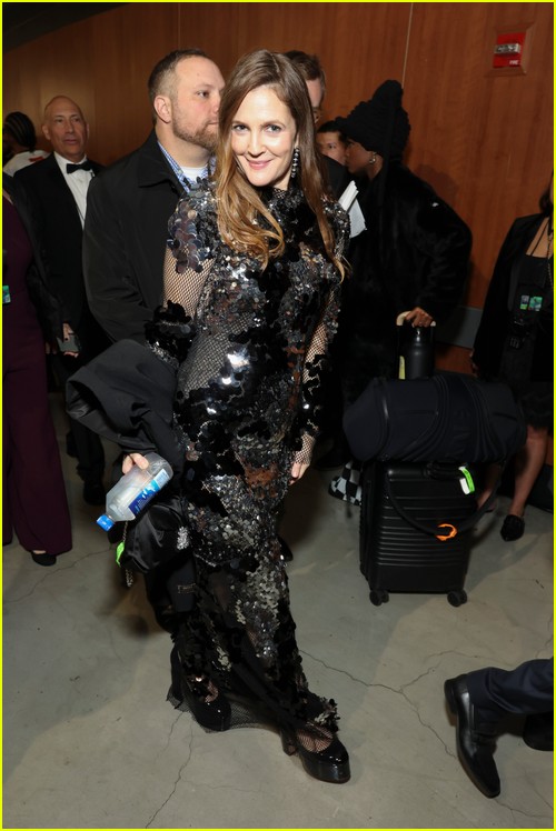 Drew Barrymore at the Grammys