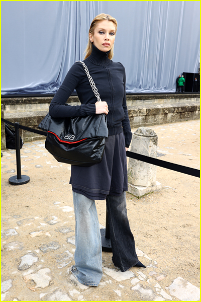 Stella Maxwell at the Balenciaga fashion show