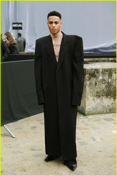 Keith Powers at the Balenciaga fashion show