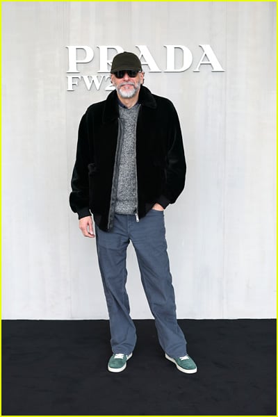 Luca Guadagnino en el desfile de Prada