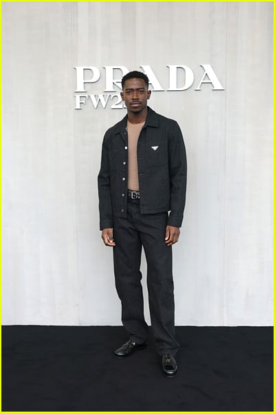 Damson Idris en el desfile de Prada