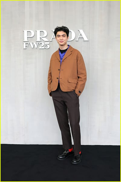 William Gao en el desfile de Prada