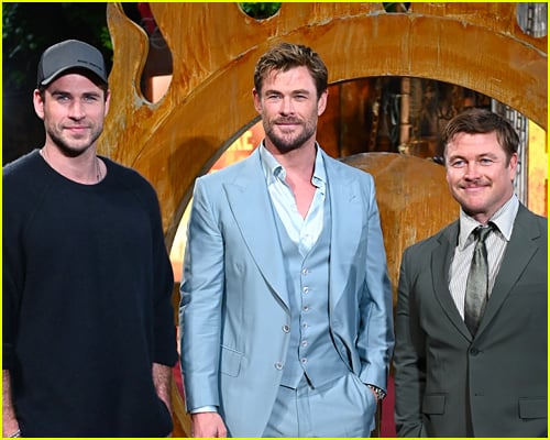 Luke Hemsworth with brothers