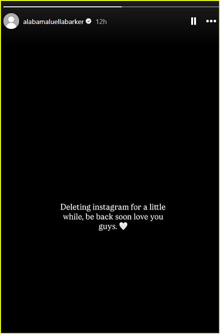 Alabama Barker leaving Instagram