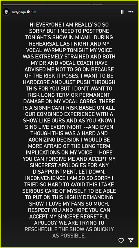 Lady Gaga statement