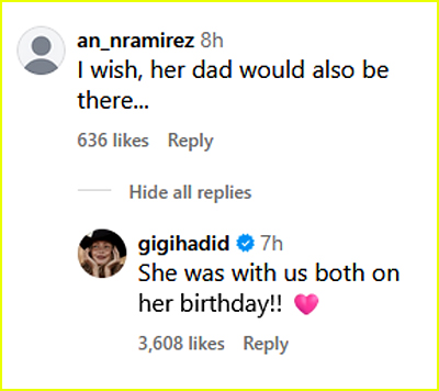 Gigi Hadid comment