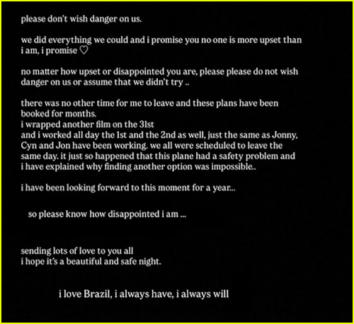 Ariana Grande Instagram Story