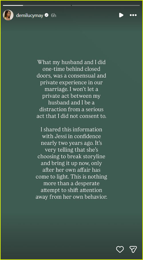 Demi's Instagram statement