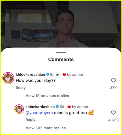 Khloe Kardashian comments on hot teacher post
