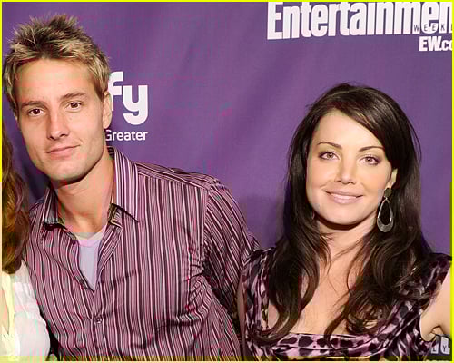 Justin Hartley and Erica Durance in 2010