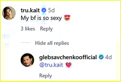 Gleb Savchenko girlfriend comment