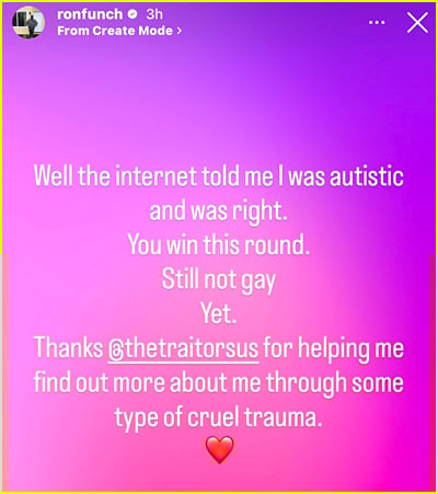 ron funches instagram story screenshot