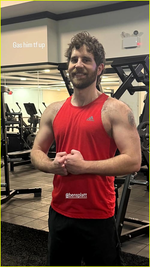 Ben Platt looking jacked