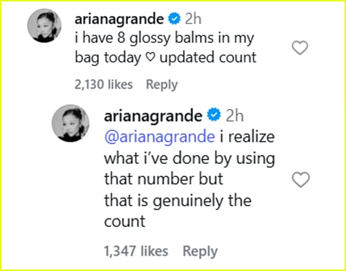 Ariana Grande comment