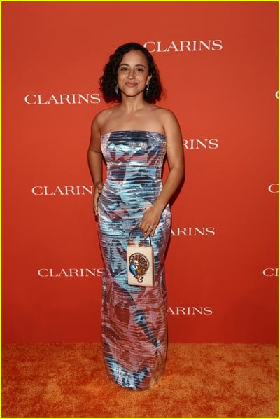 celebridade no evento Clarins