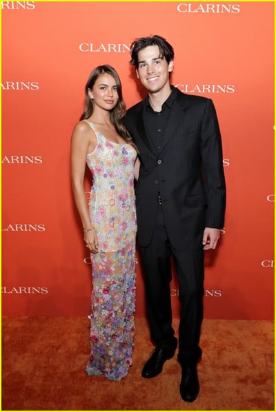 celebridade no evento Clarins