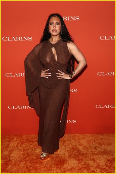celebridade no evento Clarins