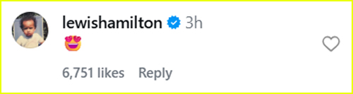 Lewis Hamilton's comment
