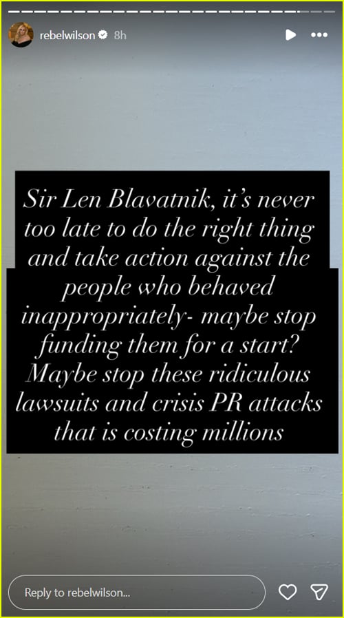 Histórias do Instagram de Rebel Wilson