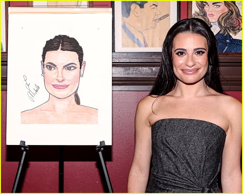 Lea Michele and Sardi's portrait