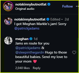 Meghan Markle Instagram Comment