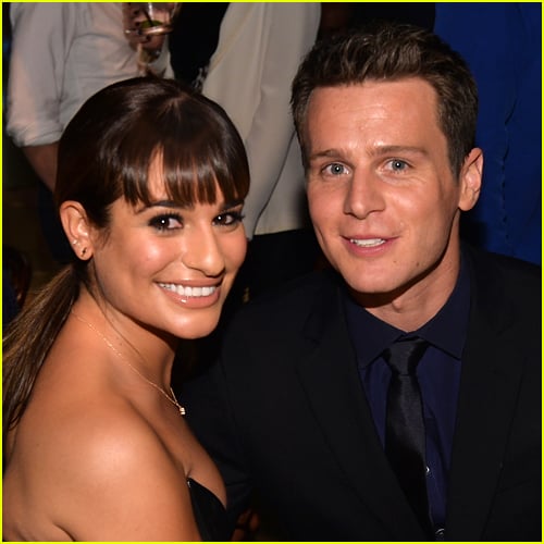 Lea Michele and Jonathan Groff